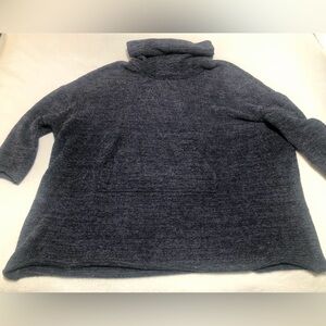 Barefoot Dreams CozyChic Navy Cowl Neck Sweater 3x